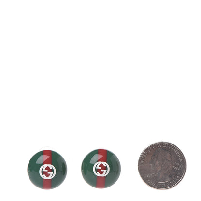 Gucci Resin Web Stud Earrings 2 of 4
