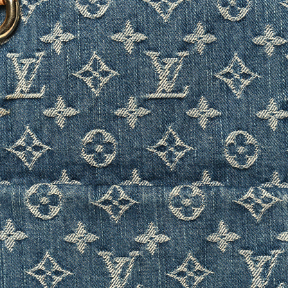Louis Vuitton Monogram Denim Sac Plat Blue 7 of 13