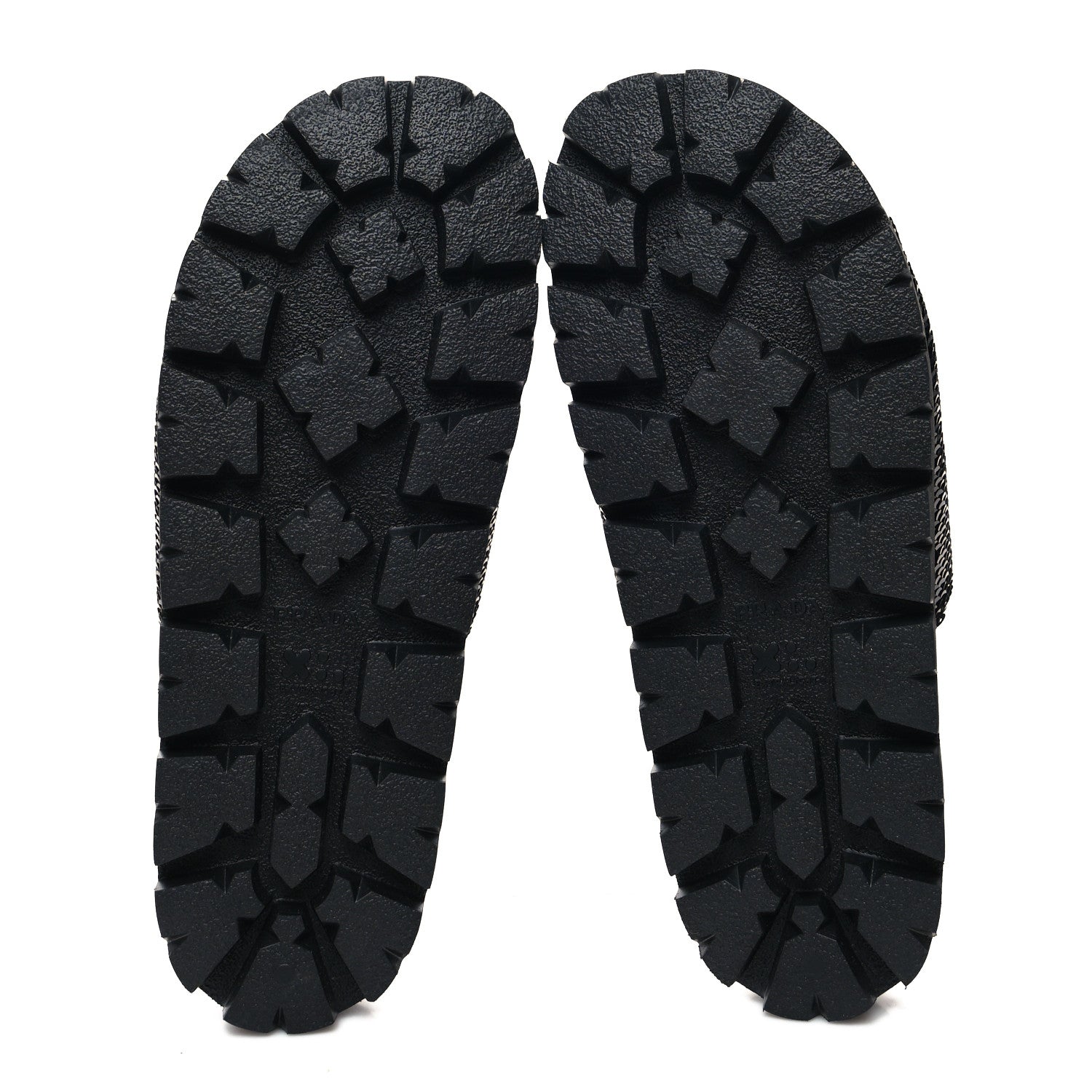 Prada Paillettes Sequin Logo Slide Sandals 41.5 Black 5 of 10