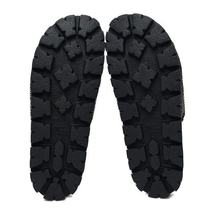 Prada Paillettes Sequin Logo Slide Sandals 41.5 Black 5 of 10