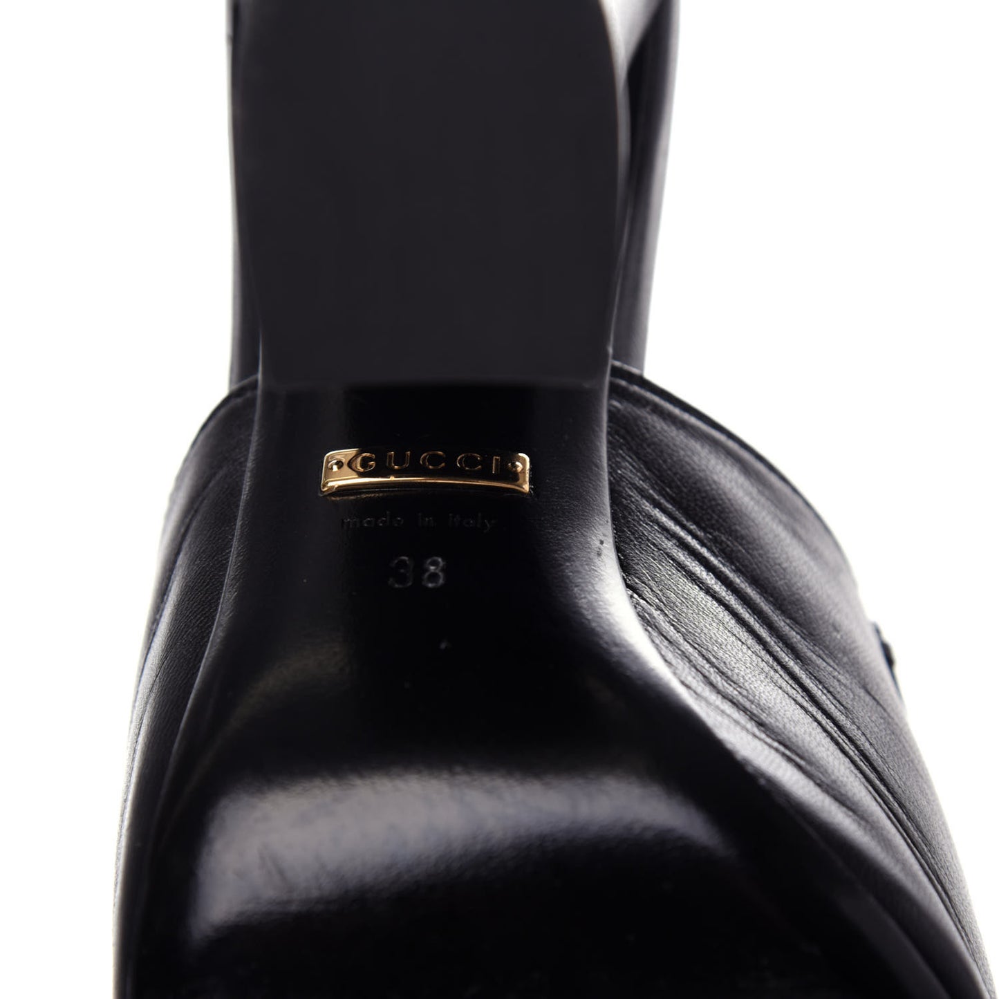 Malaga Kid Horsebit Princetown High Heel Mules 38 Black