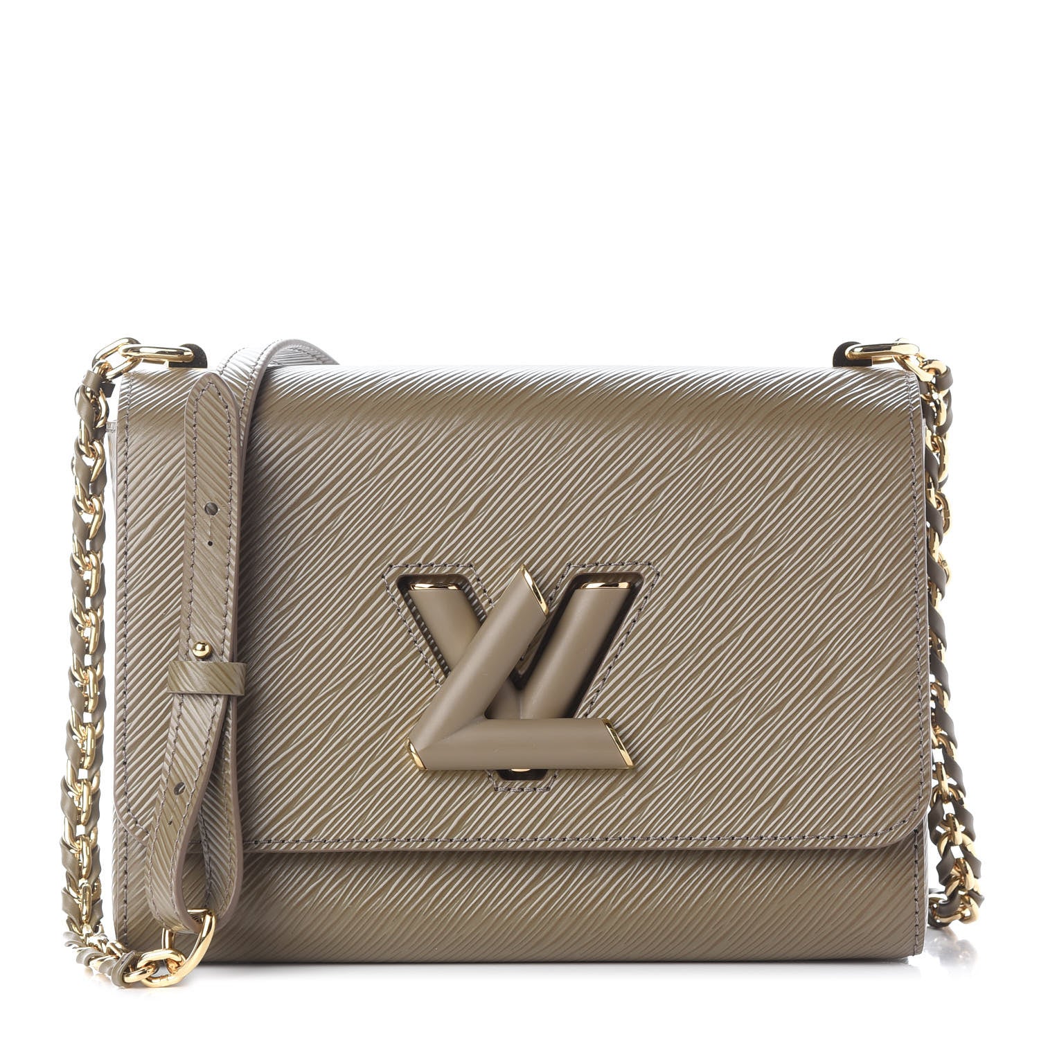 Louis Vuitton Epi Twist Shoulder Bag MM Smokey Brown 1 of 8