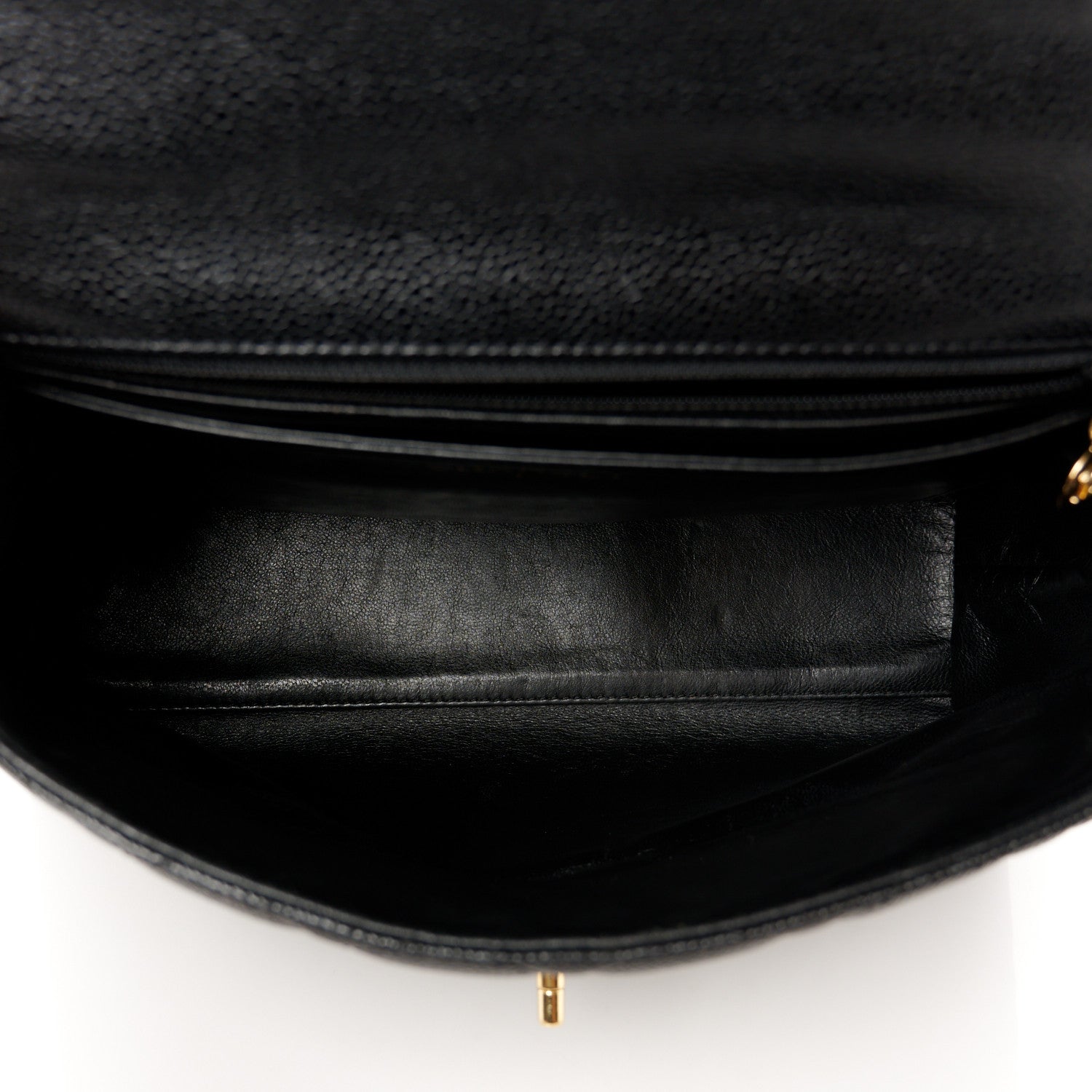 Chanel Caviar Quilted Jumbo Kelly Flap Black 5 of 12