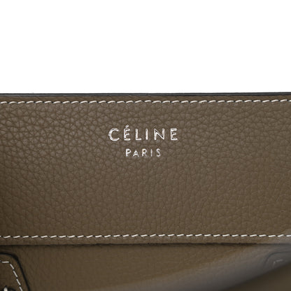 Celine Drummed Calfskin Mini Luggage Souris 6 of 14