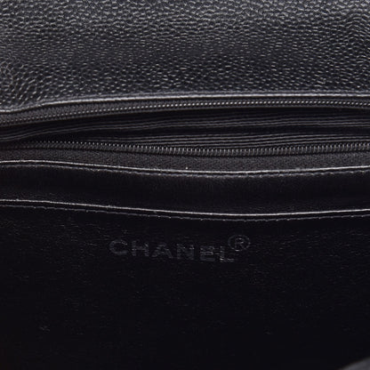 Chanel Caviar Quilted Jumbo Single Flap Black 7 of 12