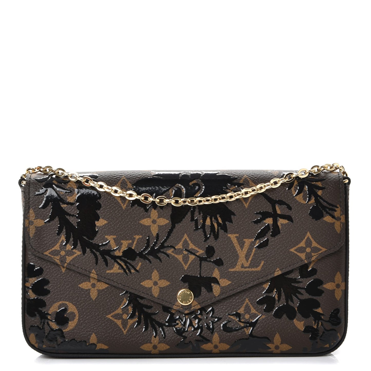 Monogram Blossom Pochette Felicie Chain Wallet Black