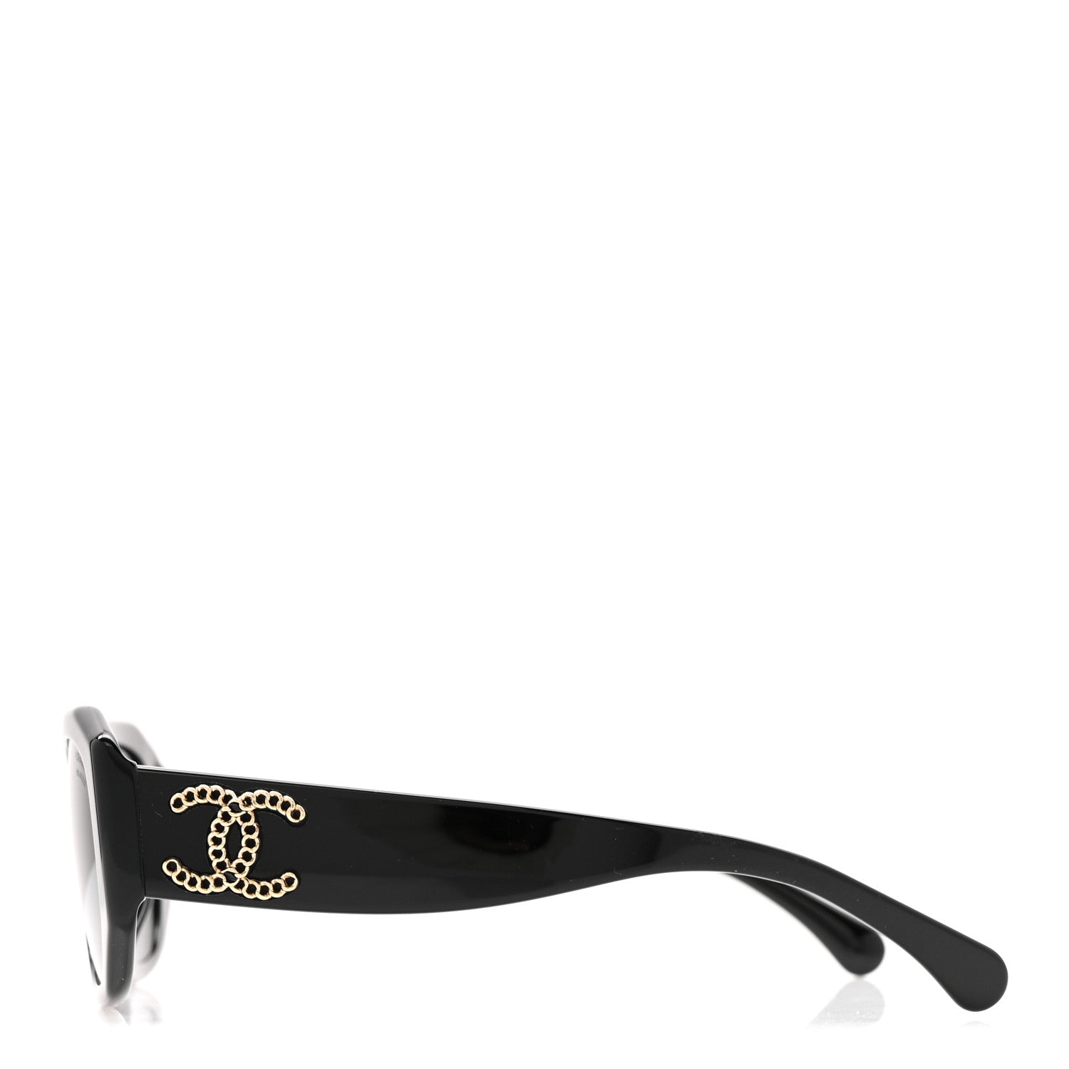 Chanel Acetate Rectangle Sunglasses 5554-A Black 3 of 8