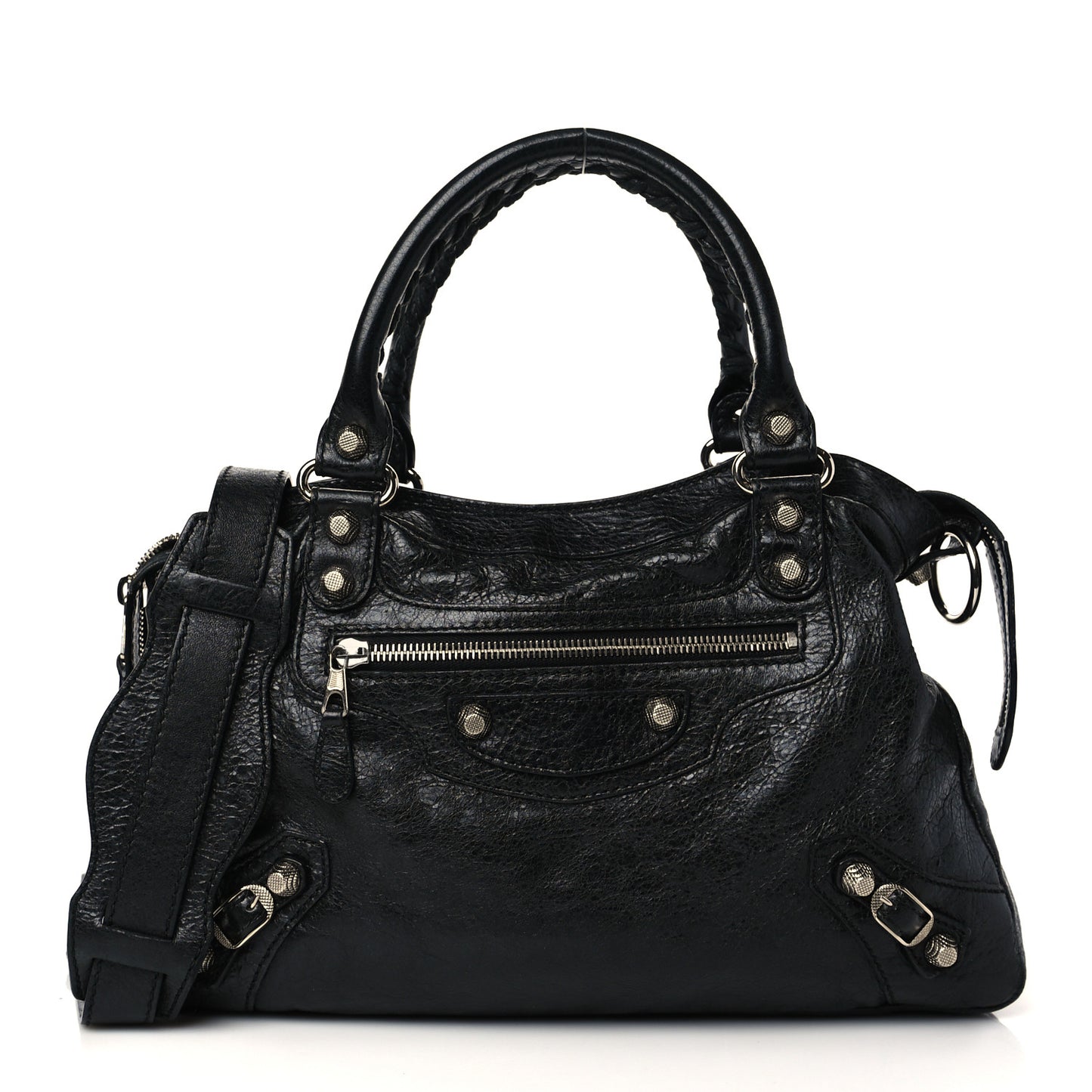 Agneau Giant 12 Silver Hardware Town Black