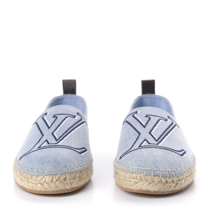 Louis Vuitton Denim Monogram Espadrilles 37 Blue 2 of 10