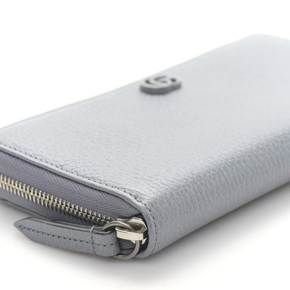 Gucci Dollar Calfskin Monochrome GG Marmont Zip Around Wallet Deep Grey 7 of 9
