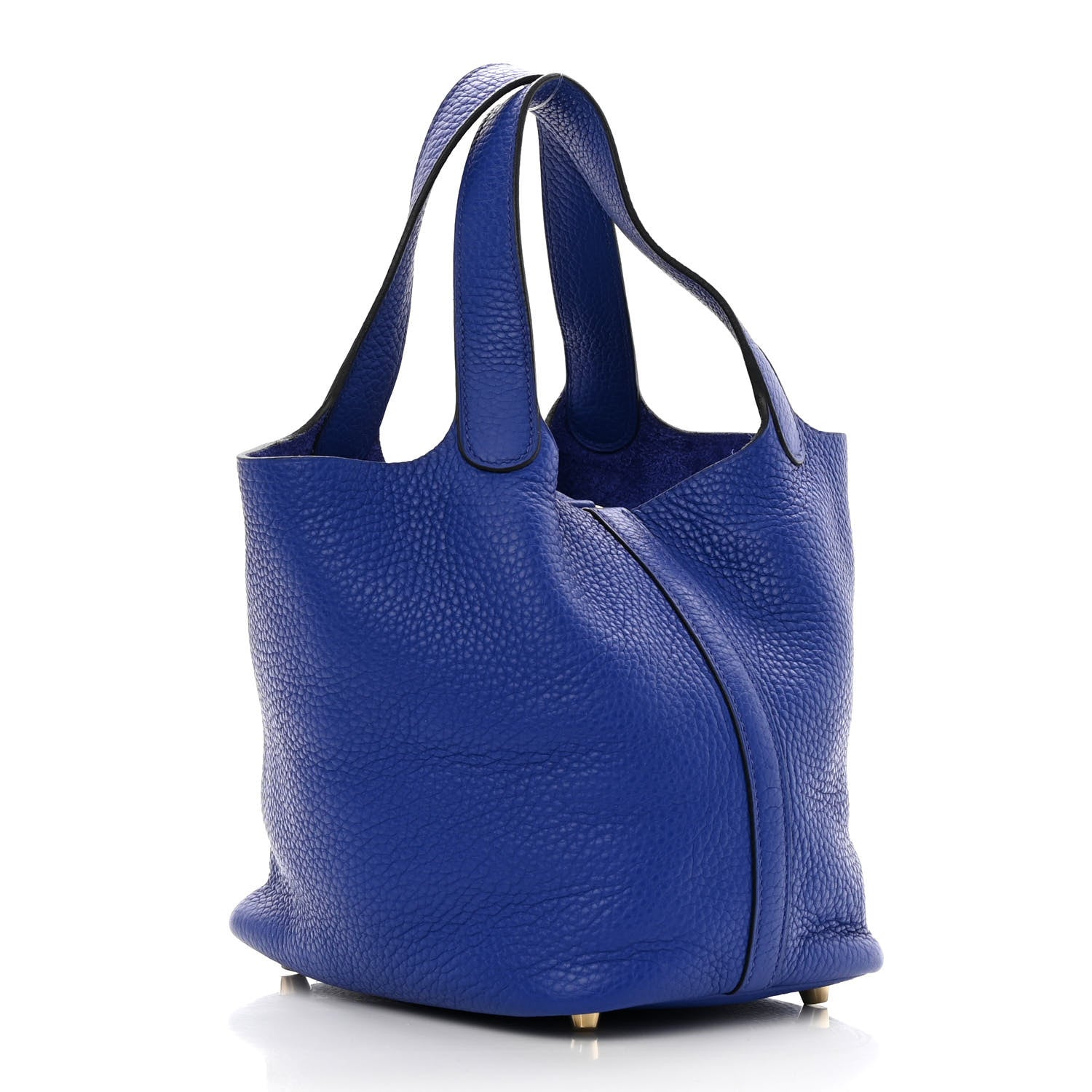 Hermes Taurillon Clemence Picotin Lock 18 PM Bleu Electrique 3 of 13