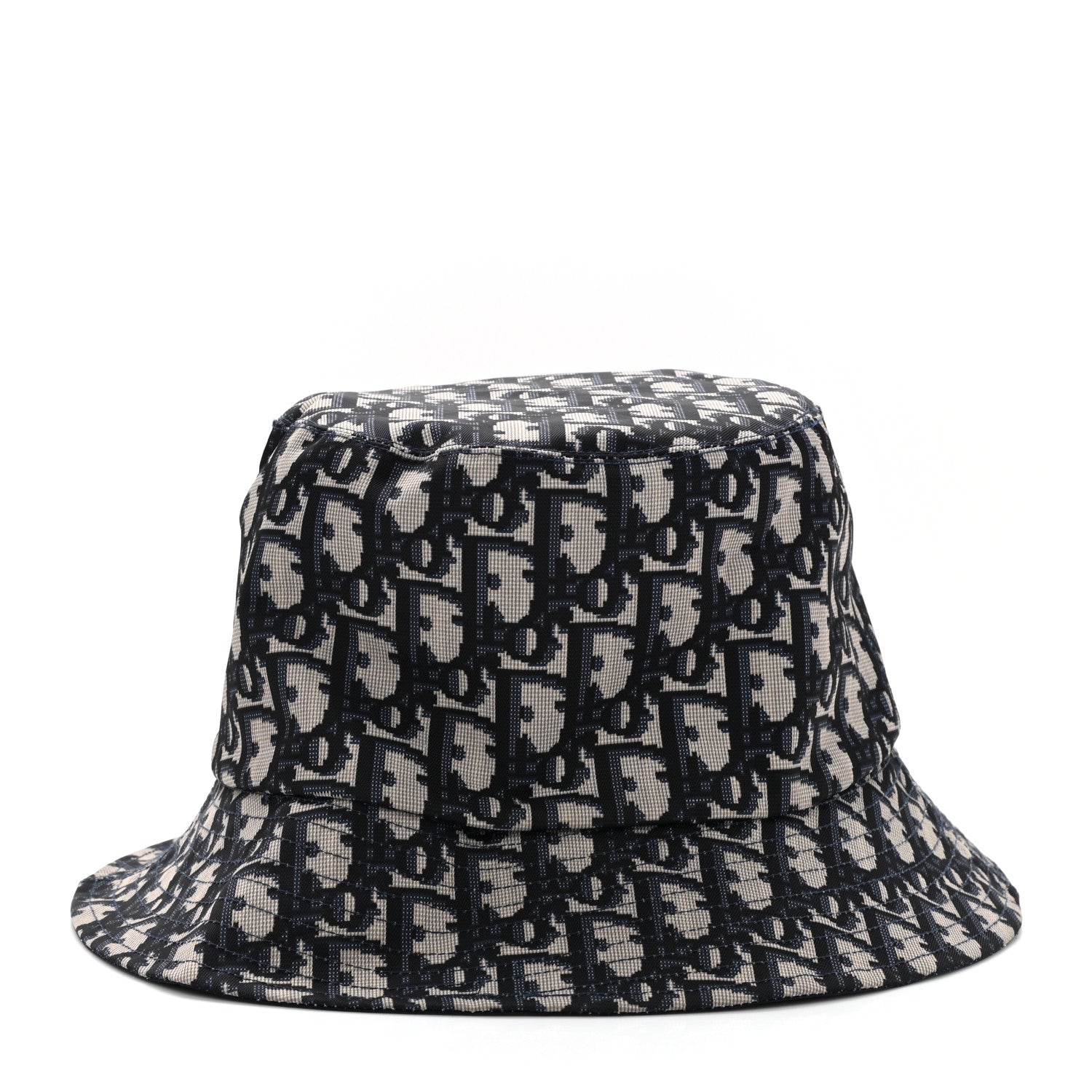 Christian Dior Oblique Reversible Teddy-D Brim Bucket Hat 57 Blue 6 of 13