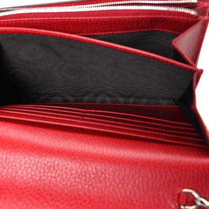 Gucci Calfskin Mini Dionysus Chain Wallet Hibiscus Red 5 of 10
