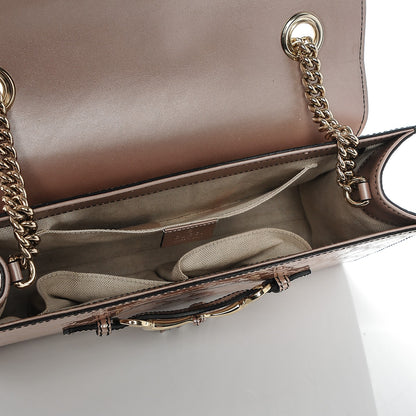 Gucci Shine Guccissima Medium Emily Chain Shoulder Bag Dark Cipria 5 of 6
