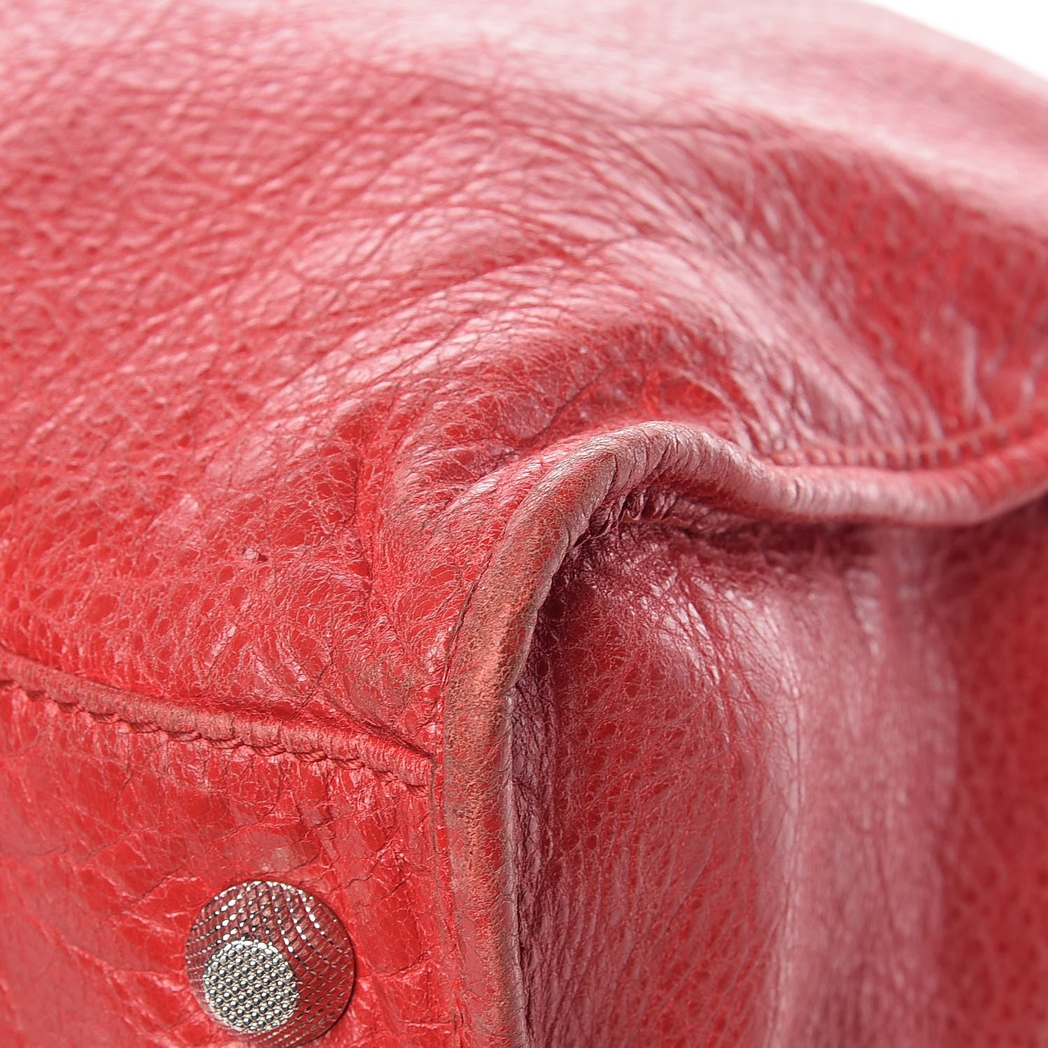 Balenciaga Agneau Giant 12 Silver Hardware Work Rouge Cardinal 12 of 20