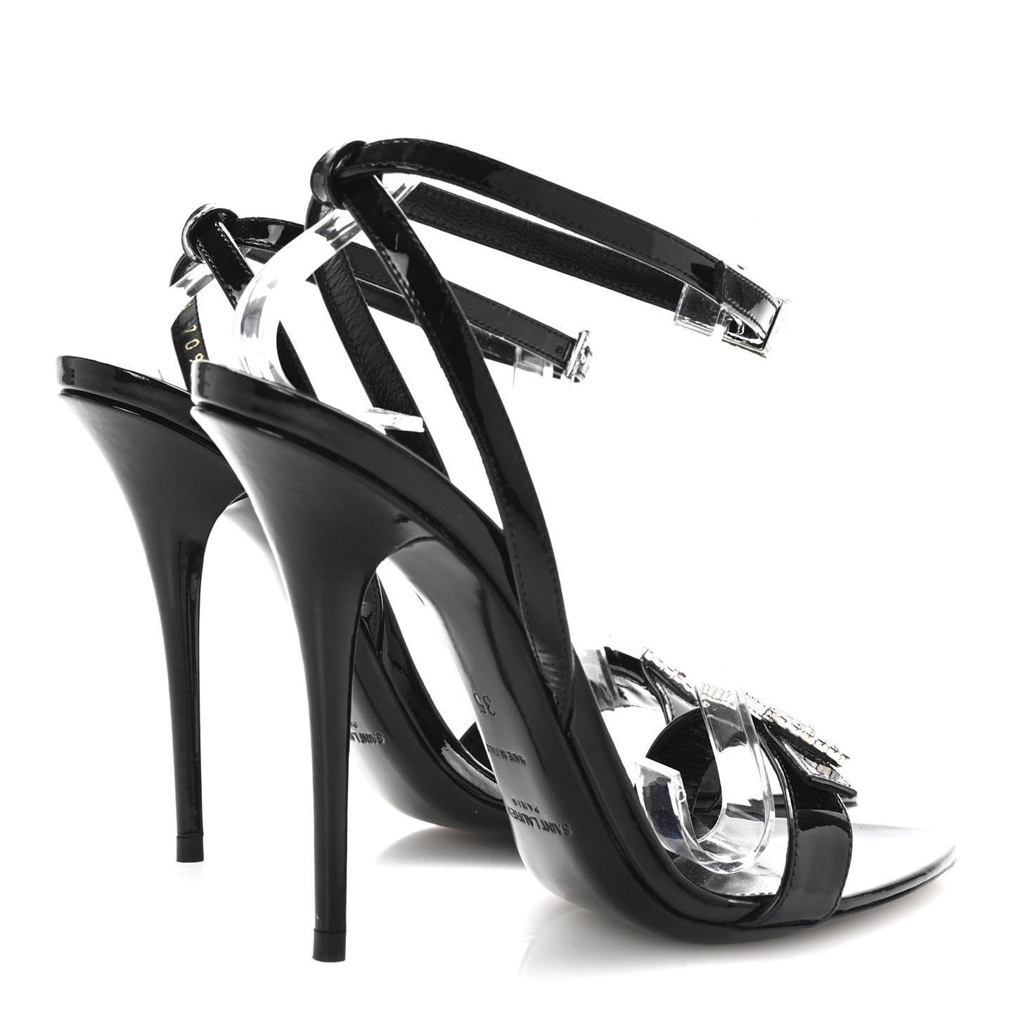 Vernice Crystal Gippy 110 Sandals 35 Black