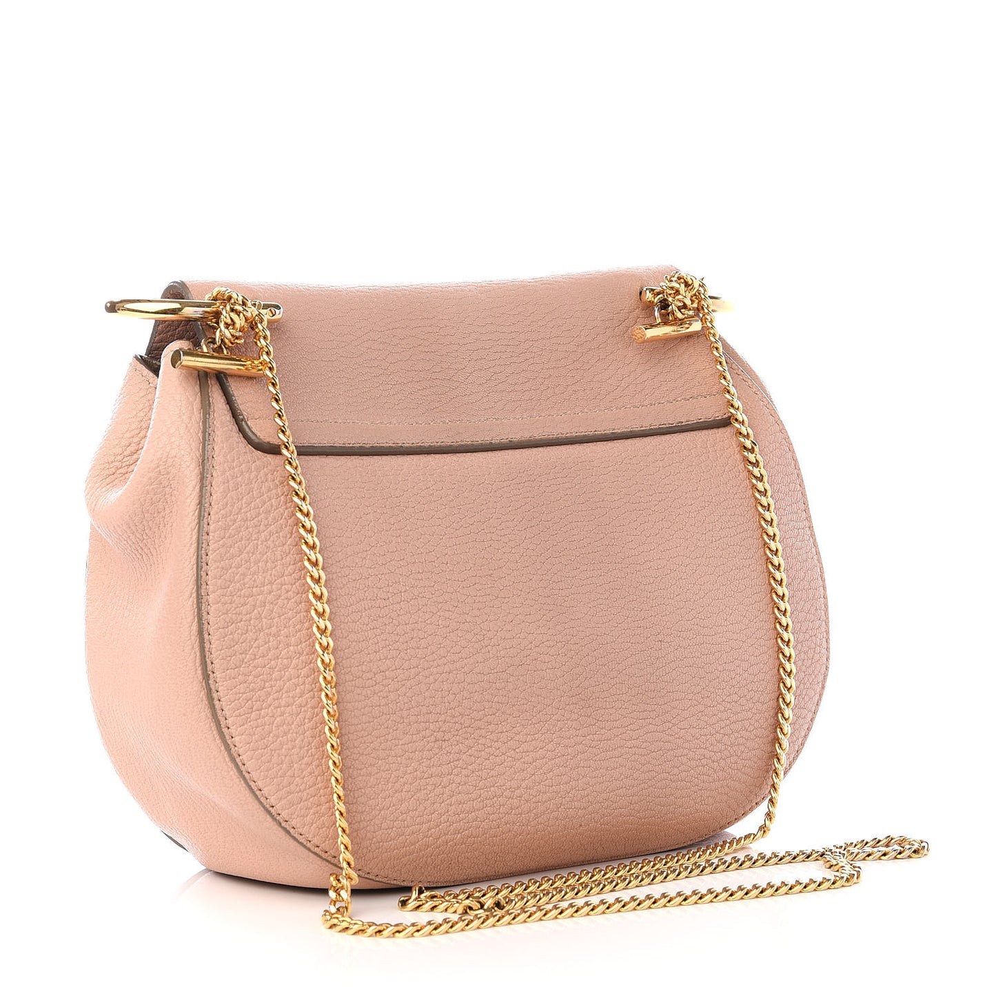 Grained Lambskin Drew Shoulder Bag Cement Pink