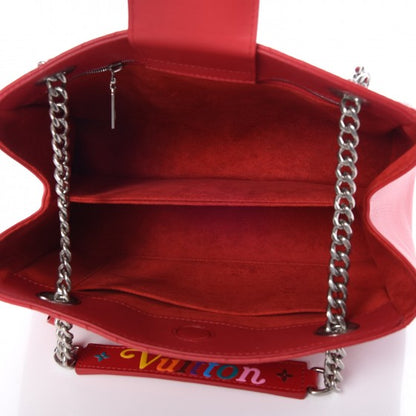 Louis Vuitton Calfskin New Wave Chain Tote Ecarlate 5 of 8