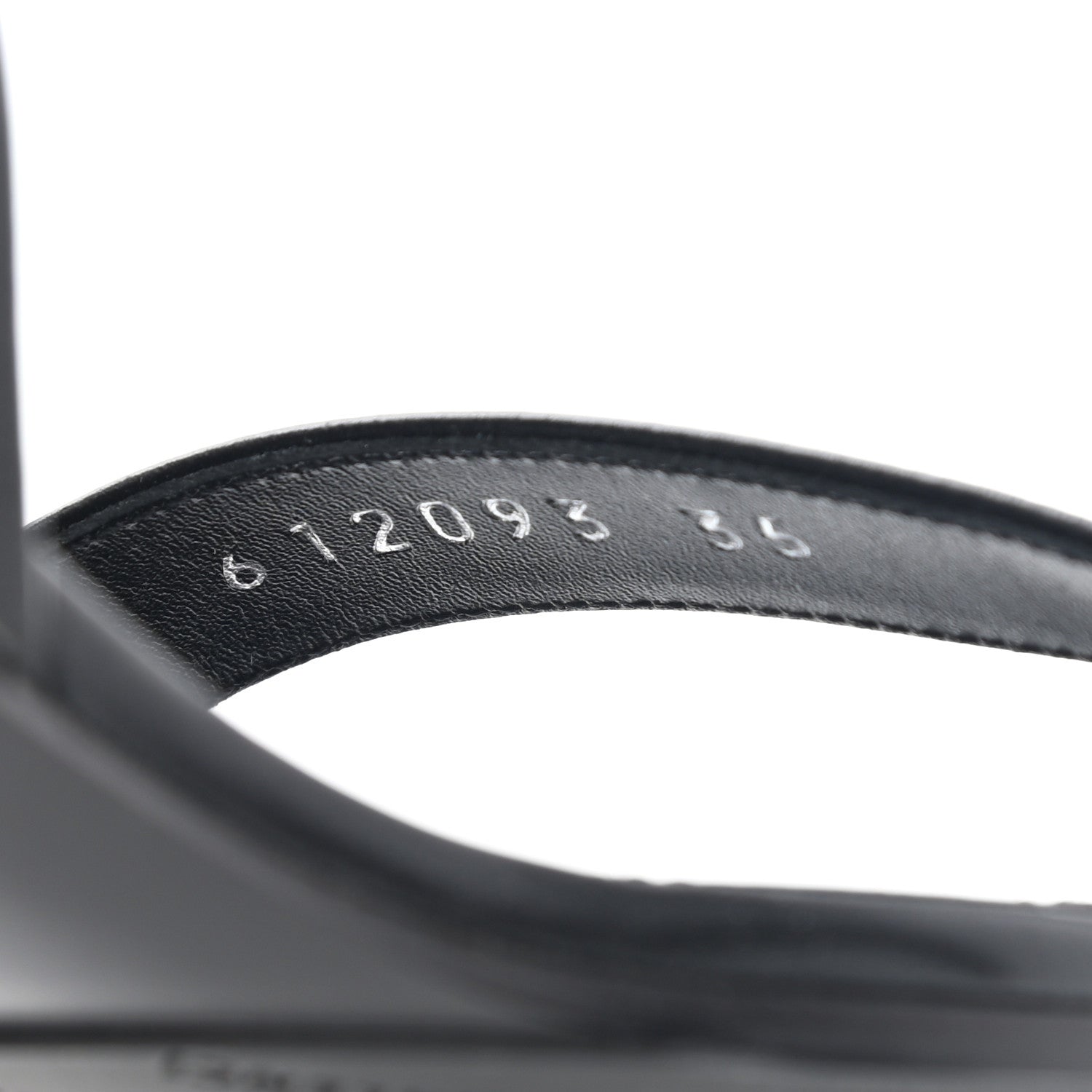 Balenciaga Smooth Calfskin Allover Logo Ankle Strap Round 40mm Sandals 35 Black White 8 of 8