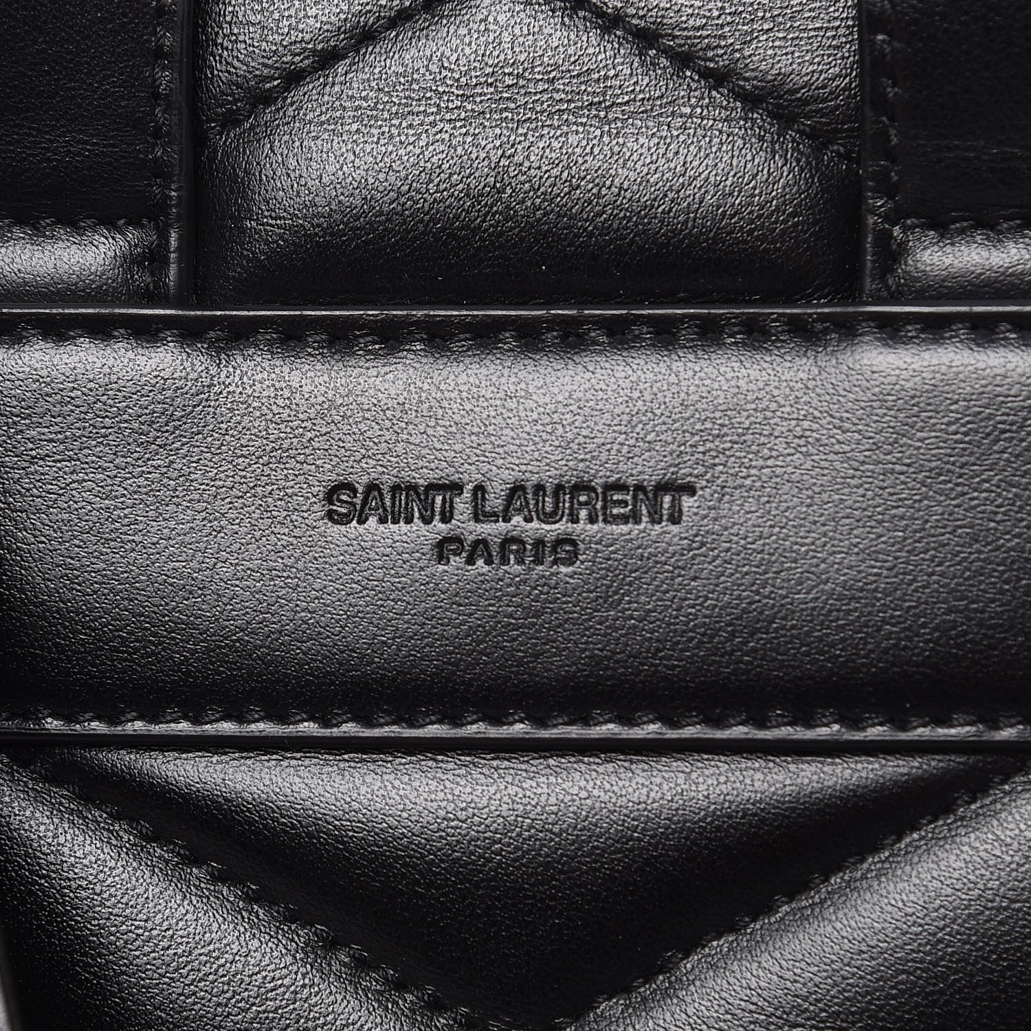Saint Laurent Calfskin Y Quilted Monogram Medium Loulou Backpack Black 6 of 11