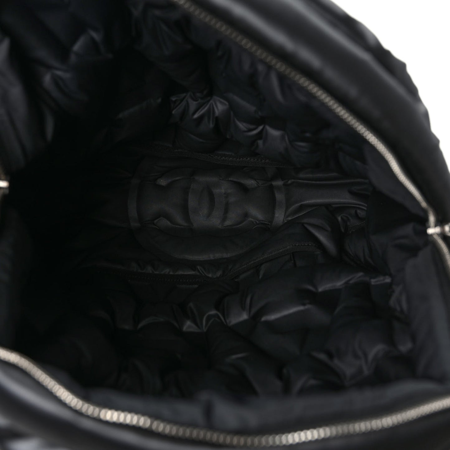 Nylon Embossed Small Doudoune Backpack Black