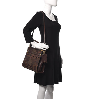 Valentino Garavani Calfskin Embossed Studded Medium My Rockstud Frame Bag Cacao 2 of 12