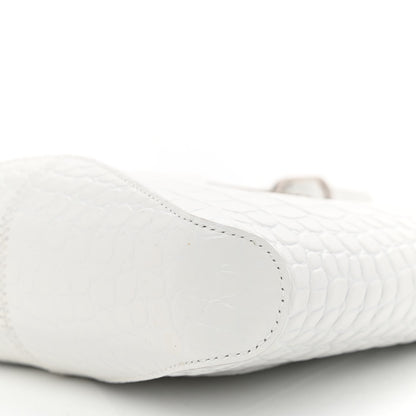 Balenciaga Shiny Super Supple Calfskin Crocodile Embossed Small XX Bag Optic White 10 of 10