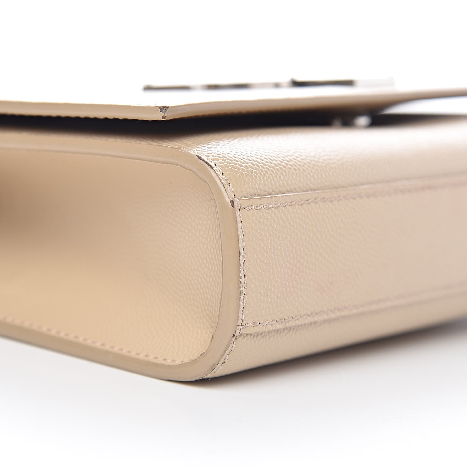 Saint Laurent Grain De Poudre Small Monogram Kate Satchel Nude Powder 10 of 14
