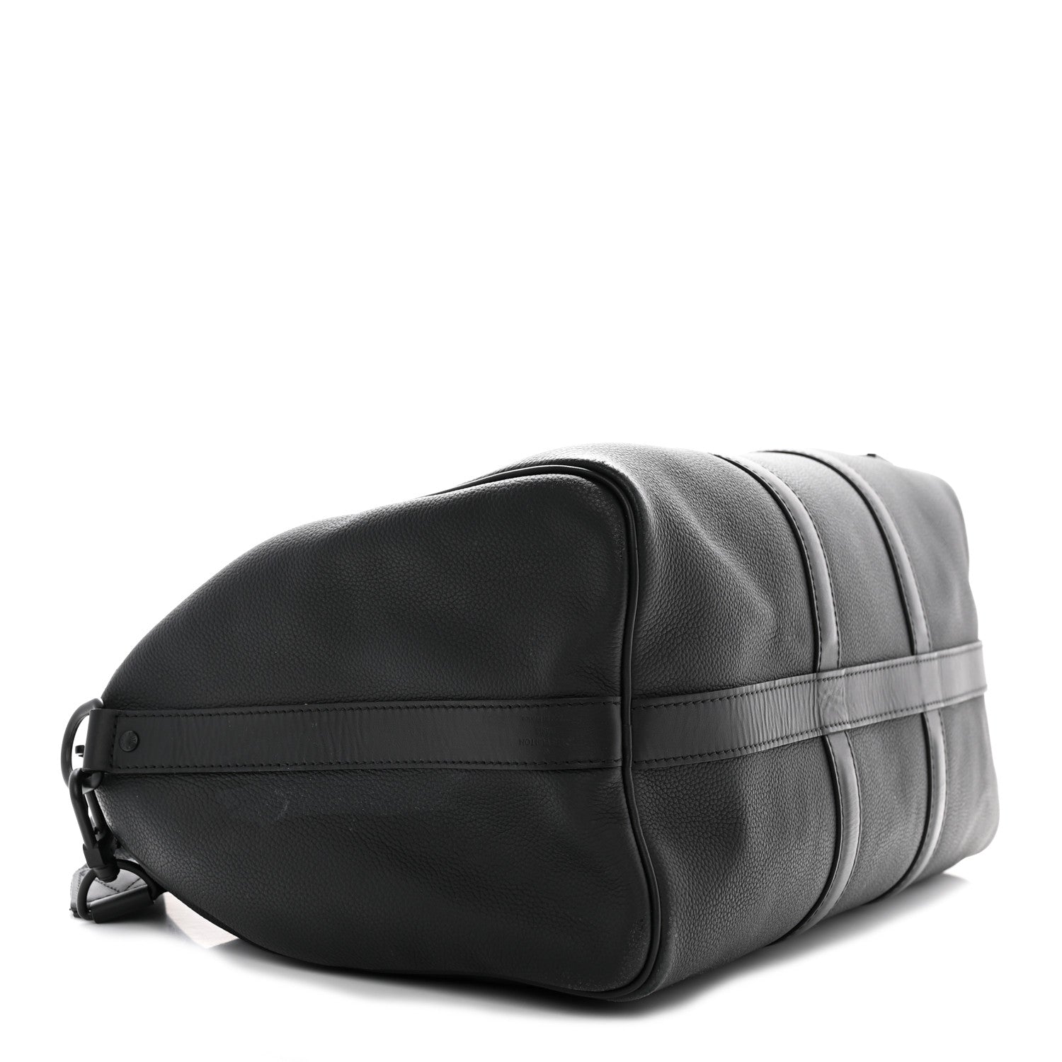Louis Vuitton Grained Calfskin Aerogram Keepall Bandouliere 40 Black 4 of 16