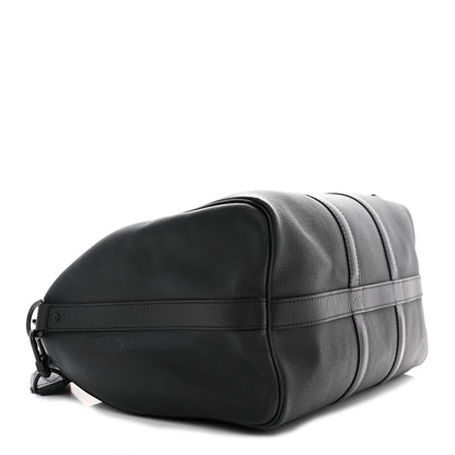 Louis Vuitton Grained Calfskin Aerogram Keepall Bandouliere 40 Black 4 of 16