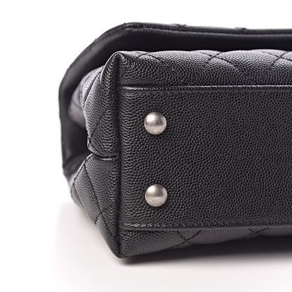 Chanel Caviar Lizard Quilted Mini Coco Handle Flap Black 5 of 9