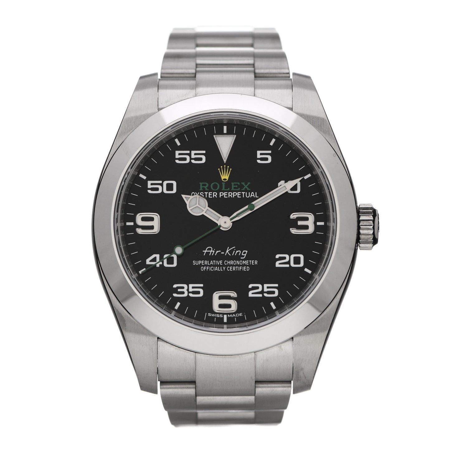 Stainless Steel 40mm Air-King Oyster Perpetual Watch Black 116900