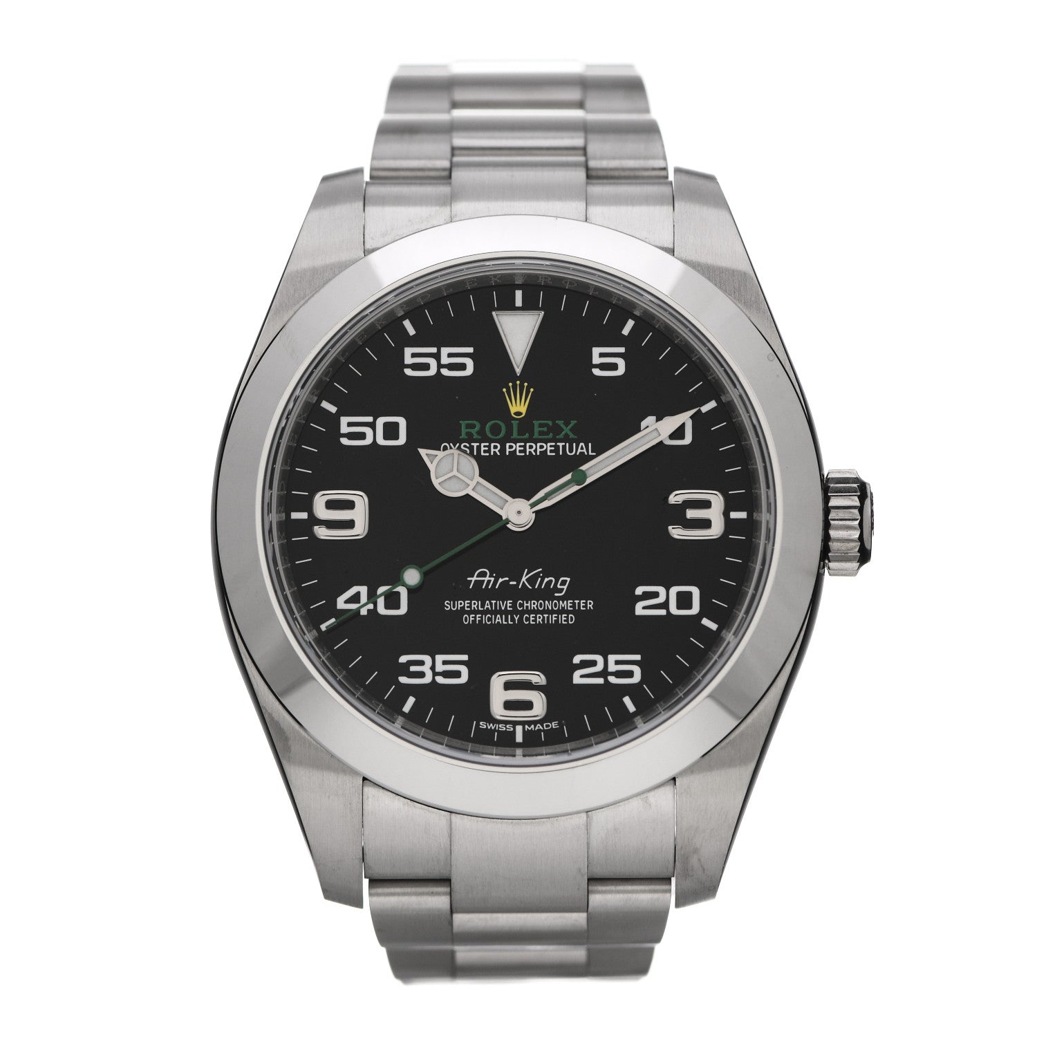 Rolex Stainless Steel 40mm Air-King Oyster Perpetual Watch Black 116900 1 of 5
