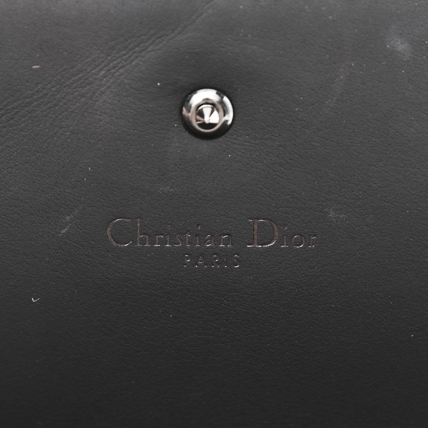 Christian Dior Ultra Matte Calfskin Studded Diorama Croisiere Chain Wallet Black 8 of 9