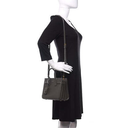 Saint Laurent Grained Calfskin Nano Sac De Jour Coal 2 of 12