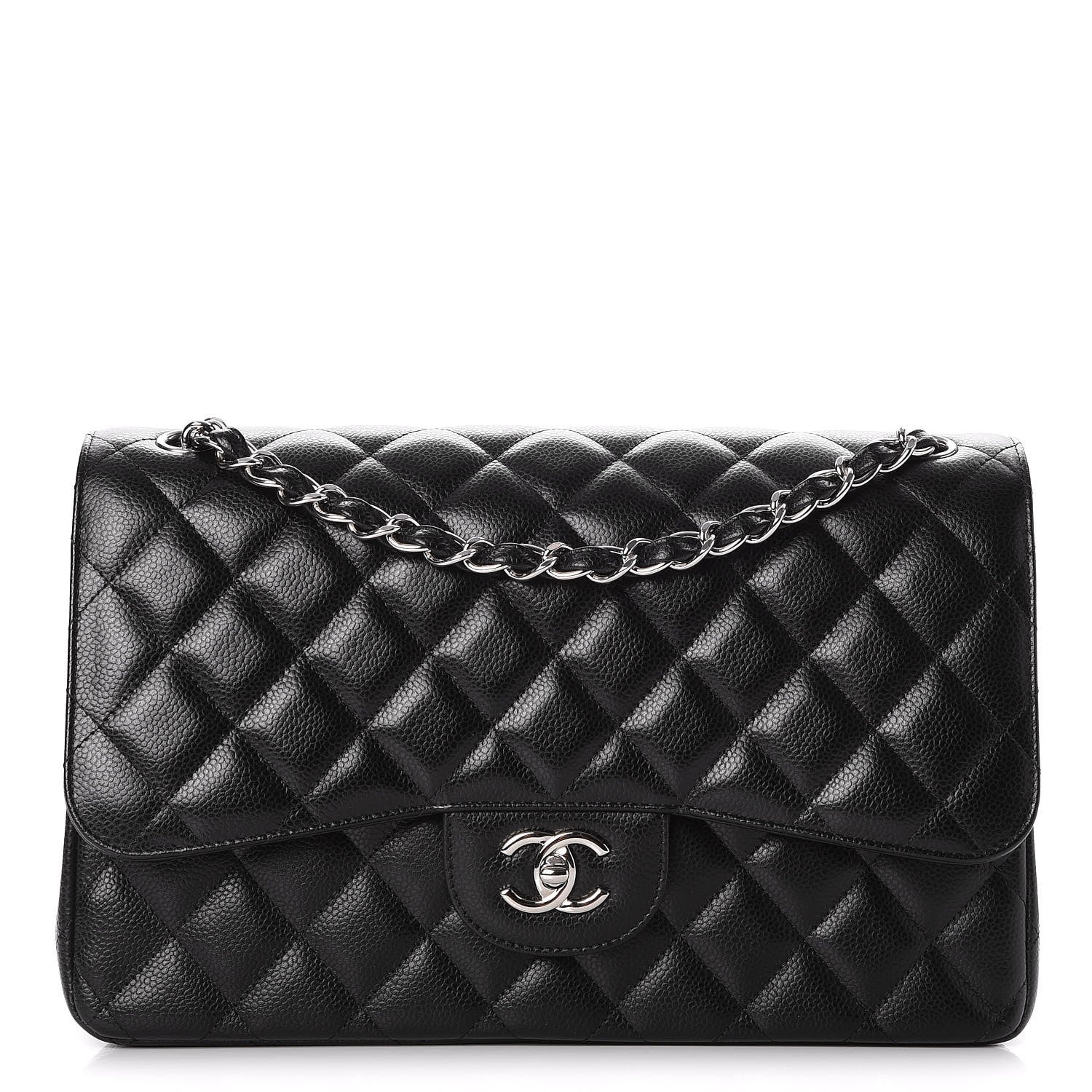 Chanel Caviar Quilted Jumbo Double Flap Black 1 of 8