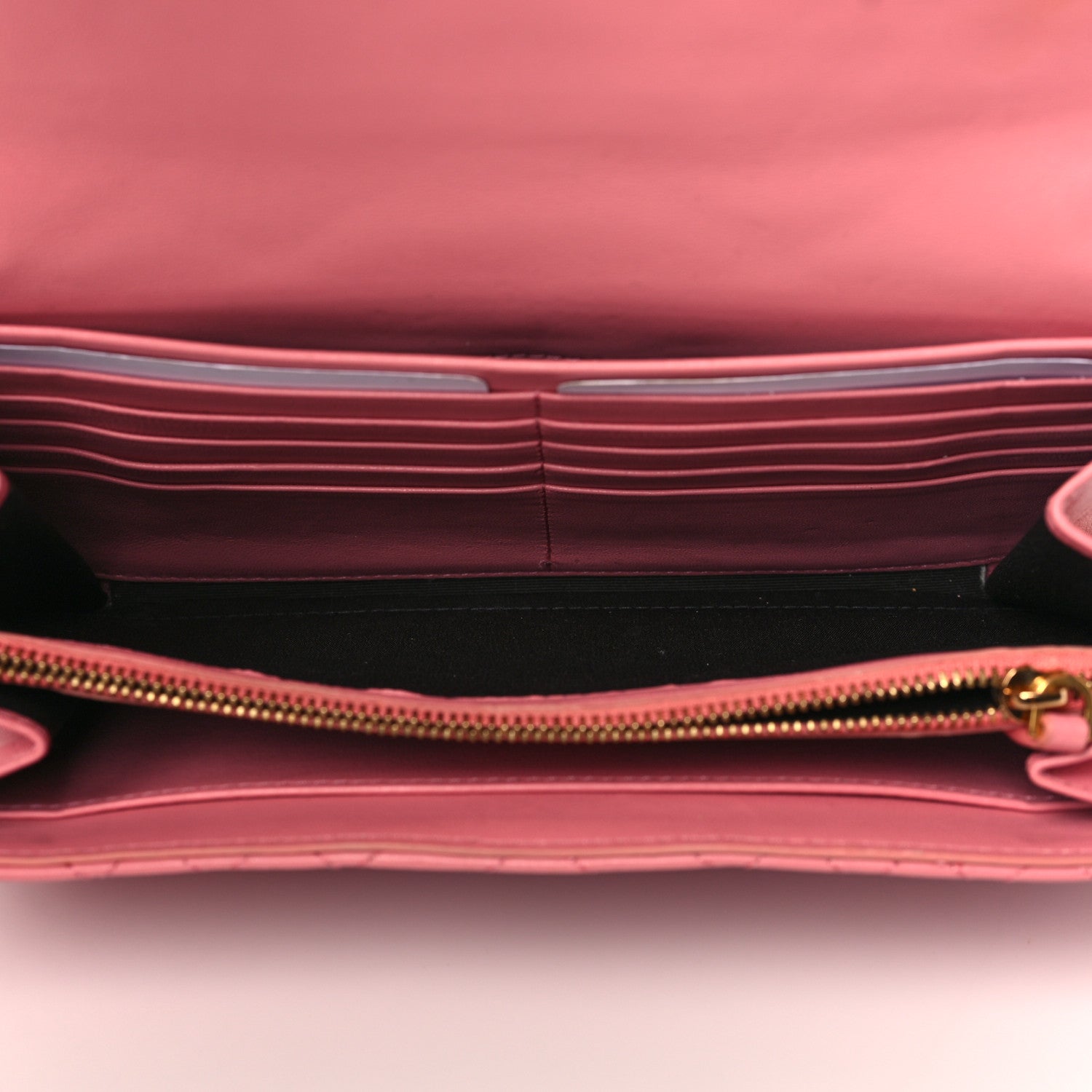 Versace Calfskin Icon Quilted Wallet On Chain Crossbody Pink 5 of 11