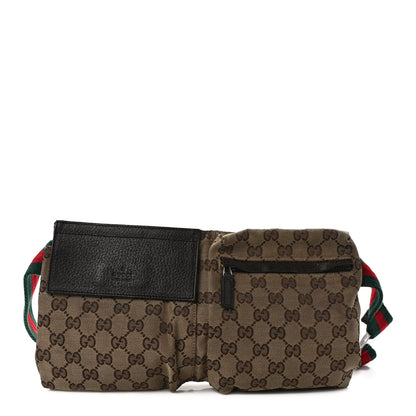 Gucci Monogram Web Belt Bag Dark Brown 1 of 11