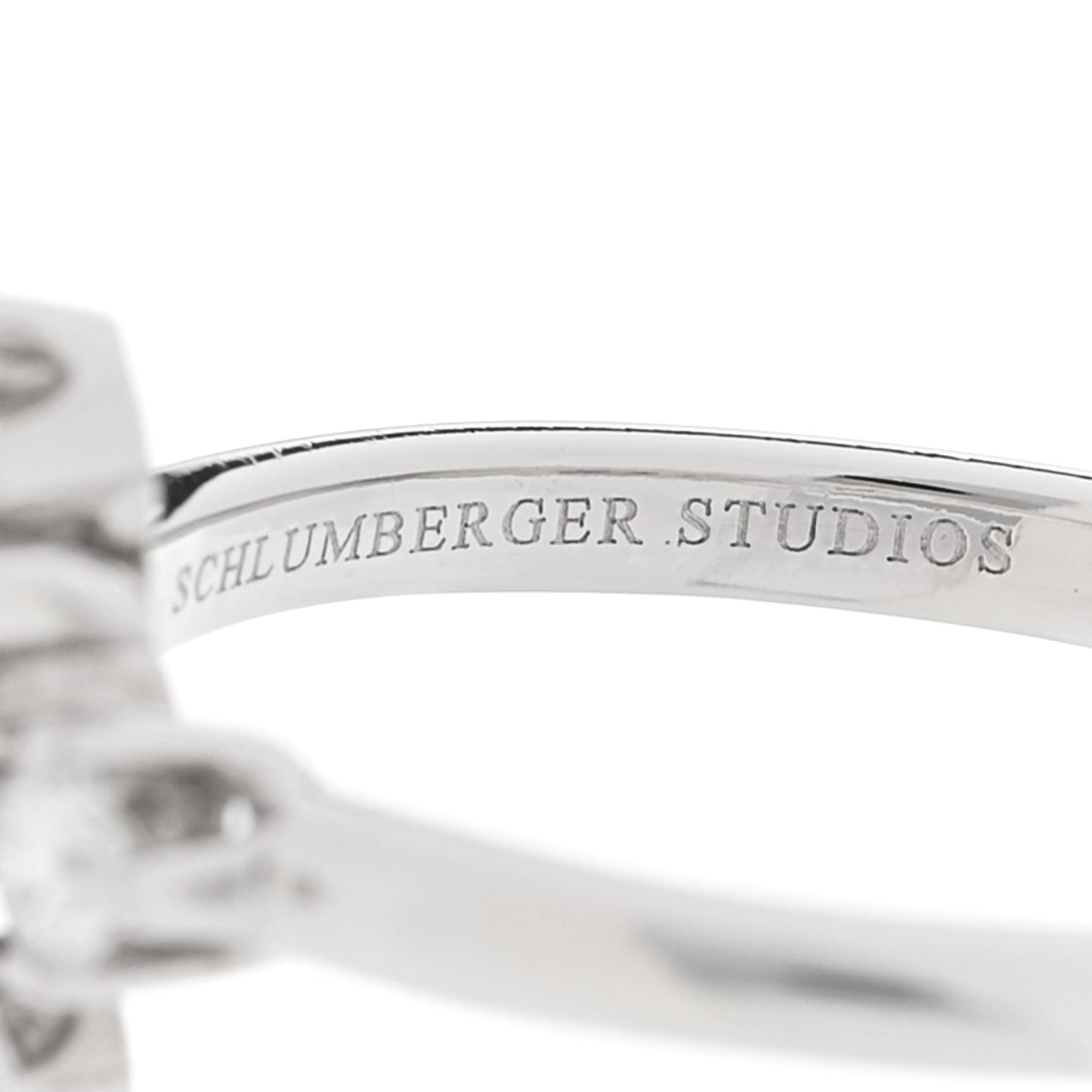 Platinum Diamond Schlumberger Lynn Ring 54 6.75