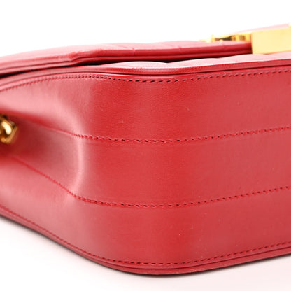 Saint Laurent Lambskin Matelasse Monogram Medium Vicky Chain Bag Rouge Eros 9 of 11
