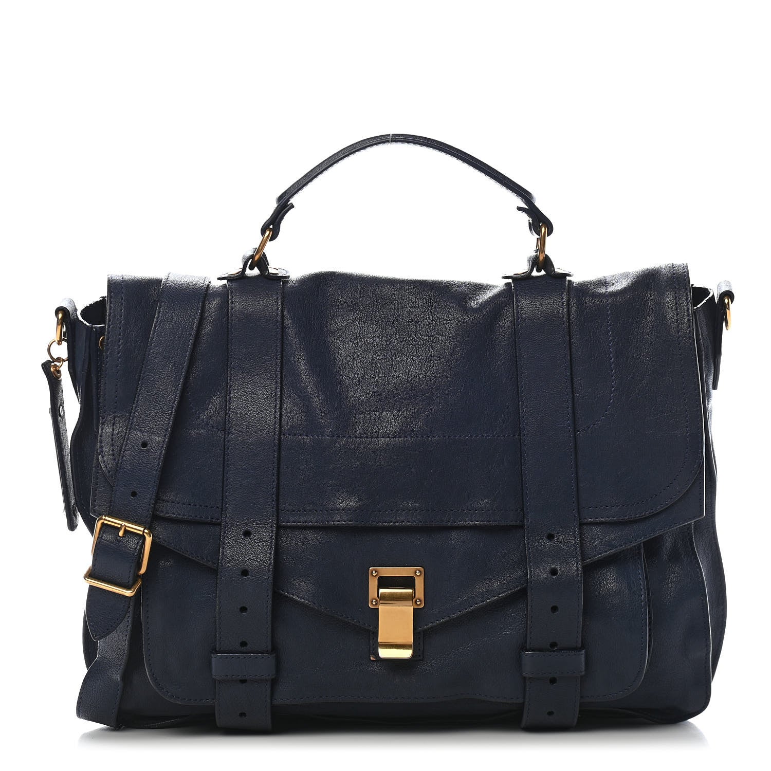 Proenza Schouler Lambskin Large PS1 Satchel Midnight 1 of 15