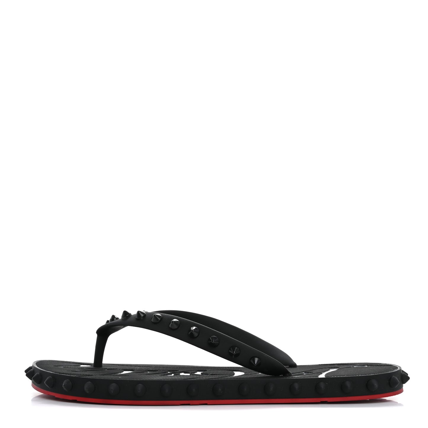Rubber Spike Loubi Donna Flip Flop 37 Black