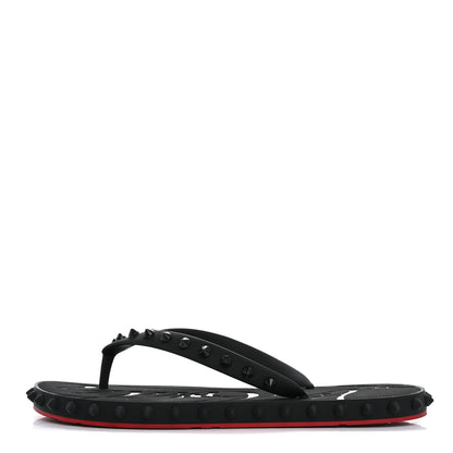 Christian Louboutin Rubber Spike Loubi Donna Flip Flop 37 Black 1 of 10