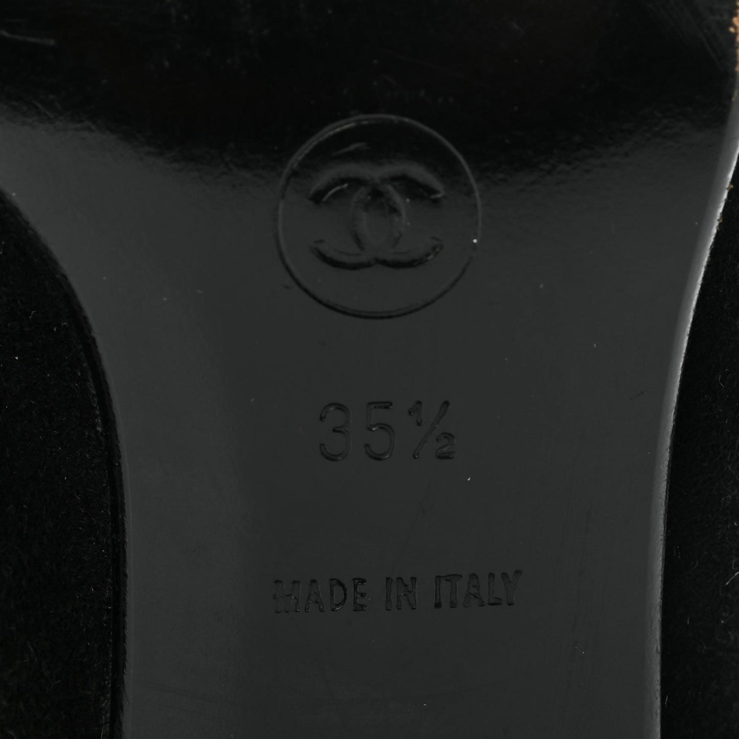 Suede CC Cap Toe Boots 35.5 Black