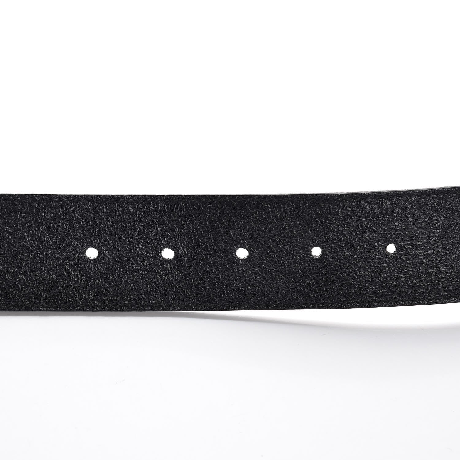 Gucci Textured Dollar Calfskin Nickel Double G 40mm Belt 85 34 Black 5 of 7