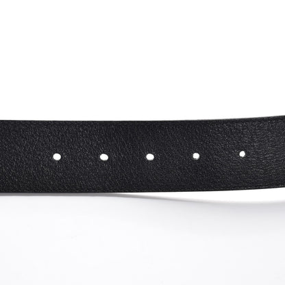 Gucci Textured Dollar Calfskin Nickel Double G 40mm Belt 85 34 Black 5 of 7