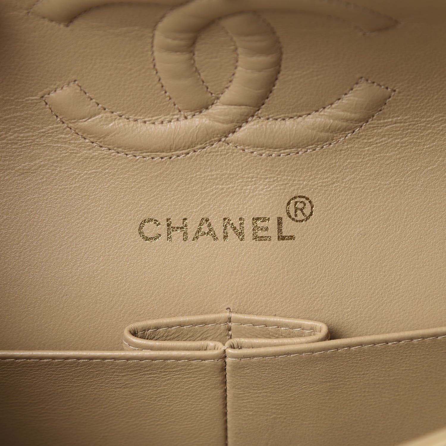 Chanel Lambskin Quilted Medium Double Flap Beige 5 of 16