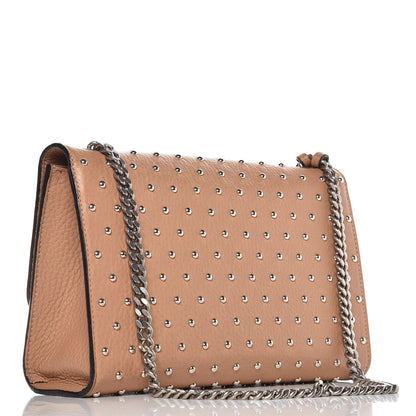 Gucci Calfskin Studded Medium Miss Bamboo Shoulder Bag Camelia 3 of 7