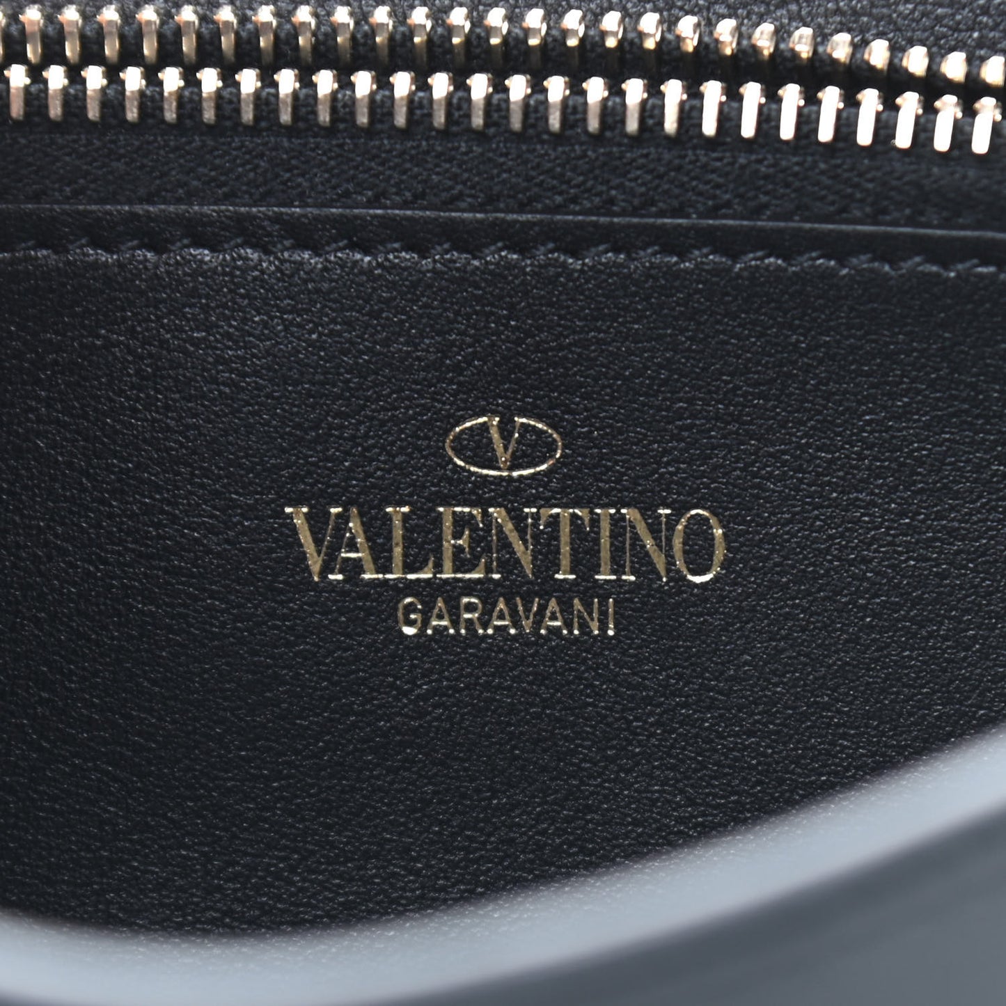 Calfskin Rockstud Phone Case With Chain Black