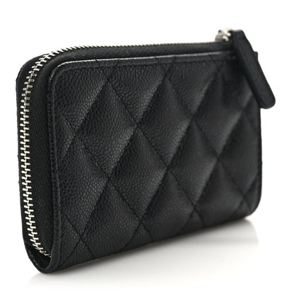 Chanel Caviar Quilted Zipped Key Holder Case Black 3 of 7